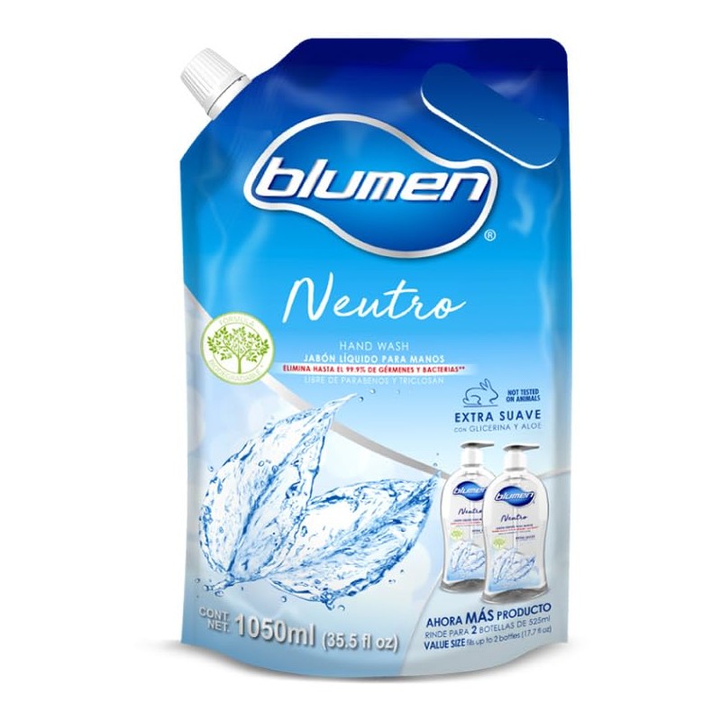 BLUMEN JABON LIQUIDO POUCH NEUTRO 1050ML