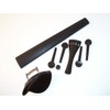 A 4/4 Violin Polished Ebony Parts: Dresden Chinrest, 4 Pegs,