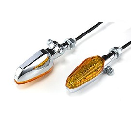 Bike Parts Center 313812 Universal LED Shape Turn Signal, Orange