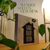 Willkommensgeschenk - Willkommen Holzbild + Reagenzglas zum Hinstellen opt. als