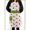 Green And Red Festive Apron Christmas Dinner Cotton With Pockets