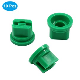 Zorveiio 10Pcs Flat Fan Spray Tip 110 Degree Plastic Nozzle Agricultural Sprayer Nozzle for Industrial Agricultural Equipment Spraying Machine, Green-015VP