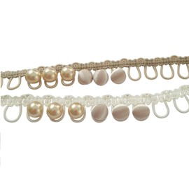 Nakpunar Satin Bridal Buttons - 3/8" Champagne - Set of 10