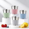 Stainless Steel Kids Cups with Silicone Sleeves, 8oz Metal Tumbler