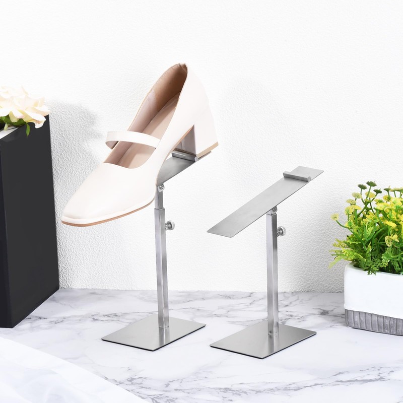 sourcing map Shoe Display Stand 2 Pack Adjustable Height High
