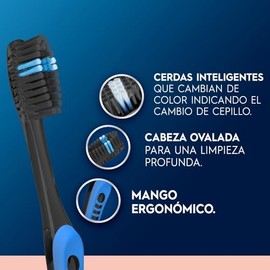 Oral Cepillo Dientes Indicator Black Cerdas Suaves Inteligentes Carbón Unidades