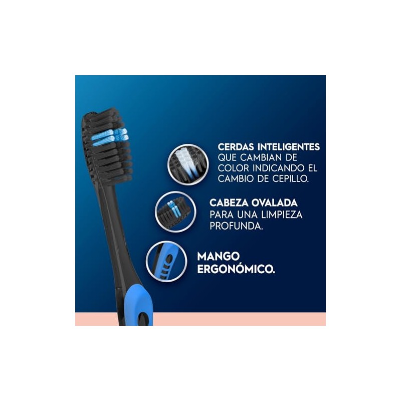 Oral Cepillo Dientes Indicator Black Cerdas Suaves Inteligentes Carbón Unidades