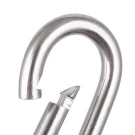 3.1 Inch M8 Stainless Steel Spring Snap Hook, Holds to 396lb/180kg (Max) for Gym,Exercise Machine, Stainless Steel 304 Heavy Duty Clip Keychainr, Set of 4