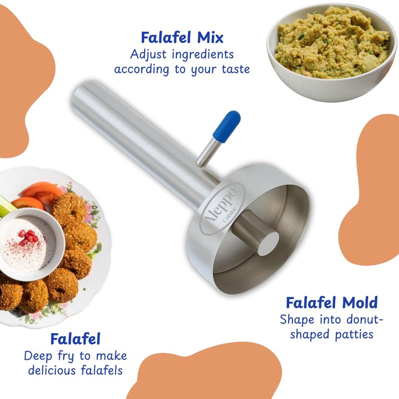 Falafel Maker Press Stainless Steel Syrian Type With Hole (Donut