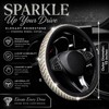 15" Sparkly Large Diamond Steering Cover for Women,Universal Fit (Colorful)
