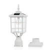 Kemeco ST4224Q-W Solar Post Light Outdoor Led Squared Frame Fixture