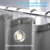 AmazerBath Grey Shower Curtain Waffle Textured, Small Stall Shower Curtain