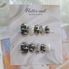 Fluffy cloud glitter handmade nail tip - Midi Ballet /