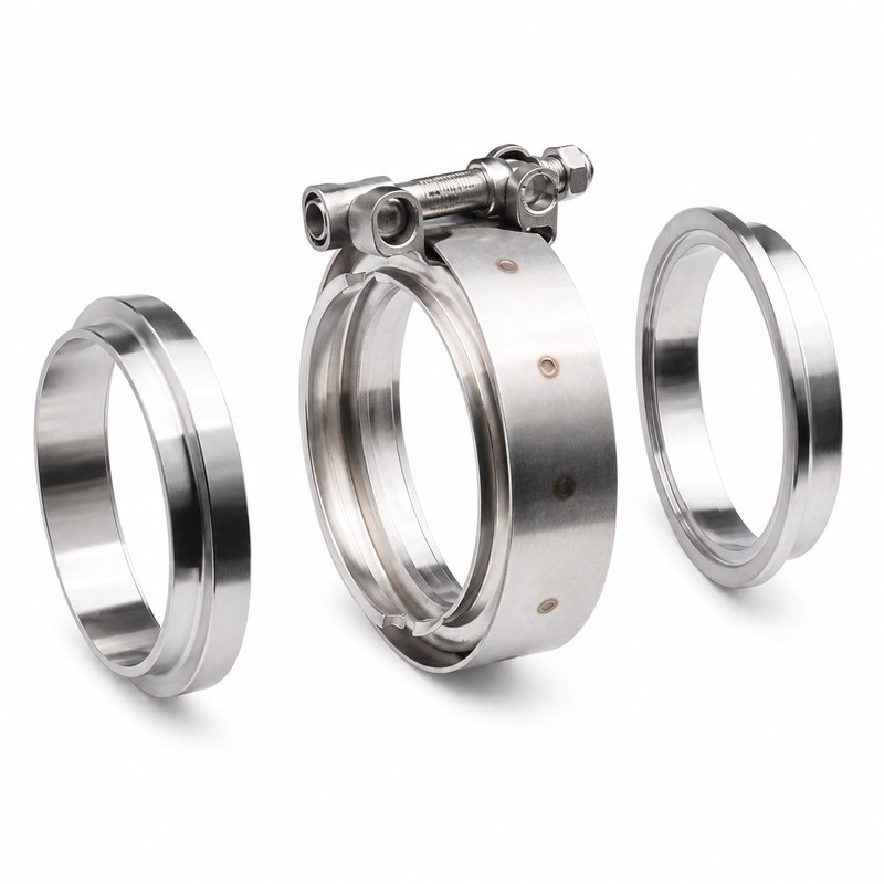 3 Inch V-Band Exhaust Clamp Kit with Male Female Flanges