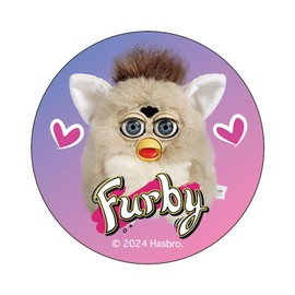 Furby Majikaru Department Store Tin Badge 1