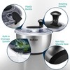 SveBake Stainless Steel Salad Spinner, 4.2 Qt Vegetable Washer, BPA-Free