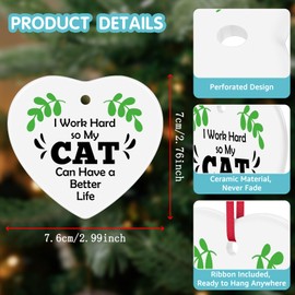 Christmas Ornament Gifts for Cat Mum Cat Dad Cat Lover Gifts for Women Men Cat Themed Gifts Mothers Day Fathers Day Birthday Gifts for Cat Owner