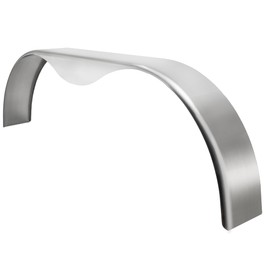 RecPro Trailer Aluminum Tandem Fender | Smooth & Diamond Plate Material | Made in USA (Smooth, 8" x 72" x 20")