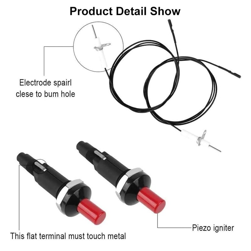 Rakiuty Piezo Igniter, Piezo Igniter, Spark Ignition, 1 Out 2