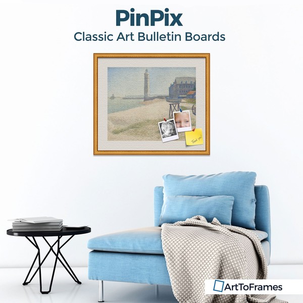 PinPix Decorative pin Cork Bulletin Board Made from self-Healing Canvas,