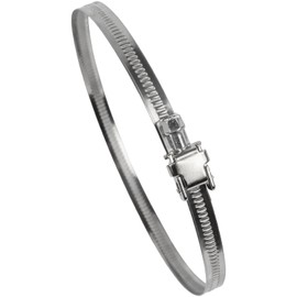 5" Inch Ducting Clamp - 10 Pieces of Adjustable Stainless Steel Duct Hose Clamps with Worm Gear - Wide Diameter Range Fastener for Flexible Ducting (Pack of 10)