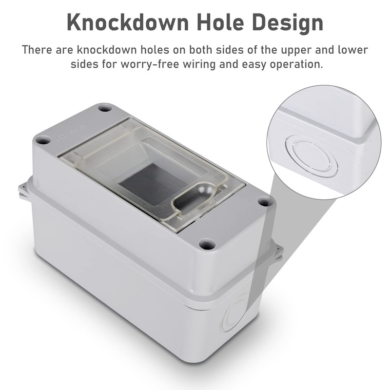 Surface-Mounted Fuse Box: Distribution Box Surface-Mounted, Fuse Box 3 Modules