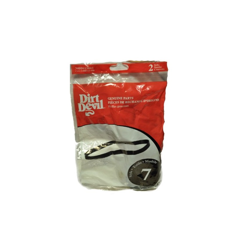 Dirt Devil Style 7 Steam Vac Belt 3400615001, 2 belts