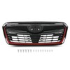 G-PLUS Front Grill w/Camera Hole Gloss Black w/Red Line Compatible