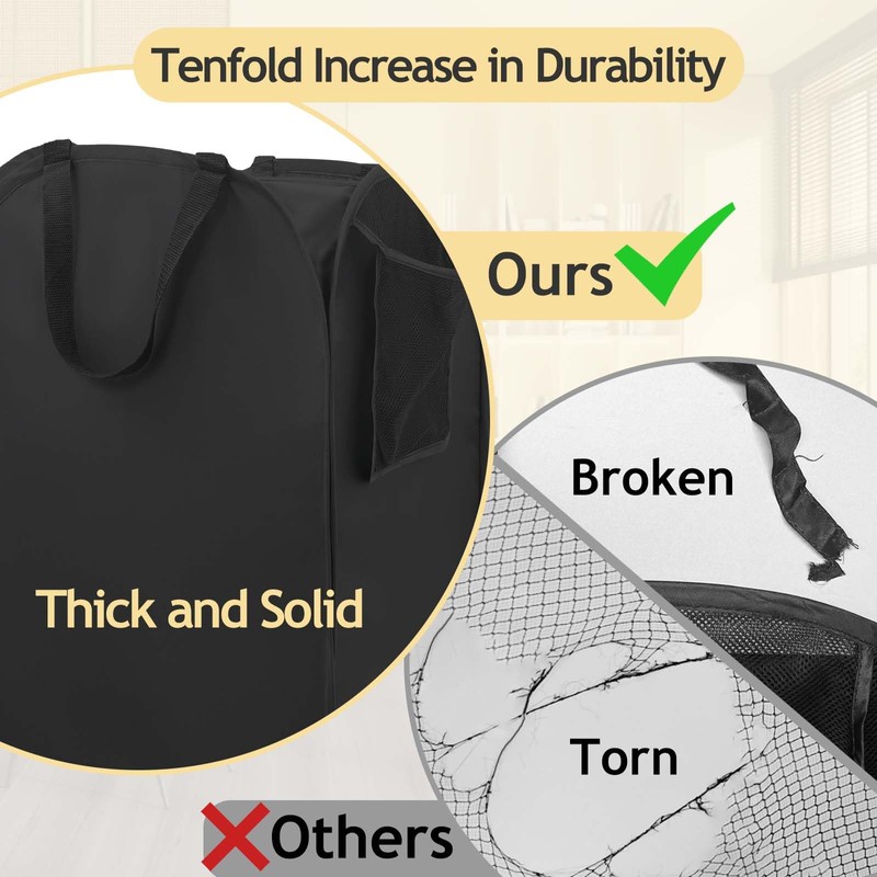 2024 Upgraded Oxford Pop-up Laundry Hamper 2 Pack, 70L(18.5 Gal)