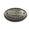 "NO HAWKERS NO CIRCULARS" HOUSE DOOR PLAQUE SIGN KEEP UNWANTED