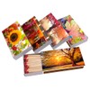 jameitop® XL Matches, 450 Pieces, Autumn Landscape Flowers Motifs, 10