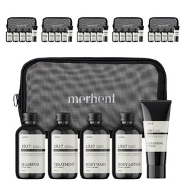 Märgent travel toiletries travel kit 5 types + mesh pouch set, 6 sets / 메르헨트 여행용 세면도구 트래블키트 5종 + 매쉬파우치 세트, 6세트
