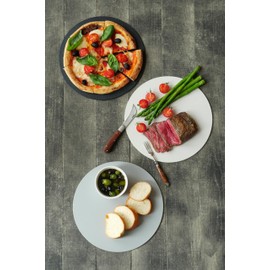 Ihara Kusai CPLL-B Antibacterial Dishwasher Safe Cutting Board Cutting Plate Large (Diameter 10.6 inches (27 cm) Black Made in Japan