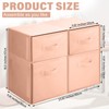 Weysat 4 Cube Stackable Closet Drawer Organizer Fabric Organizer Bins