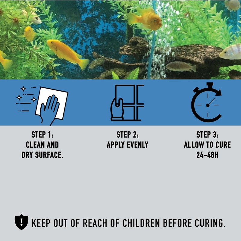 Seal/Fix Aquarium Silicone Sealant - Clear - 100% Fish-Safe Silicone
