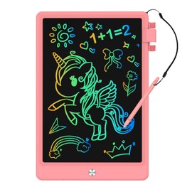 CHAFEGY LCD Writing Tablet for Kids, 12.9 Inch Colorful Toddler Doodle Board Tablet, Erasable Drawing Pad, Learning Toy for 3-8 Years Old Boys Girls - Christmas and Birthday Gifts (12.9 Inch, Pink)