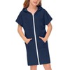 BesserBay Children's Short Sleeve Bath Poncho Hooded Surf Poncho Towel