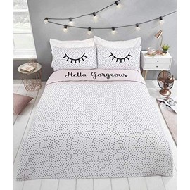 Hello Gorgeous Polka Dot Duvet Cover Set Reversible Bedding Bed Set Bed Linen, Single