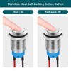 HOTUT 6 Pieces 12 mm Latching Push Button Switch, Waterproof