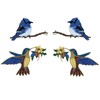 Qusmeiyici 4pcs Hummingbird Patches Sparrow Embroidered Applique Patches,Sew on Patches