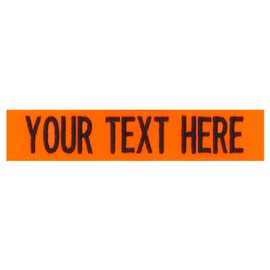 Custom Uniform Name Tape. Neon Orange, 4 Inch Sew on