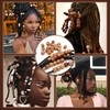 VENOFEN 60PCS Painted Wood Hair Beads Large Hole Natural Wooden