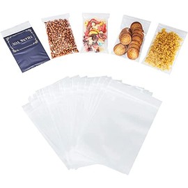 Grip Seal Bags Sealable Pack of 100 Pcs 4x5.5"/10x14cm Zip lock Bags Food, Baggies, Clear Bags, Resealable Plastic Bags, Reusable Food Bags, and Freezer Bags, Food Bags