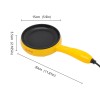 110V Stainless Steel Non-Stick Electric Skillet Yellow Mini Round Frying