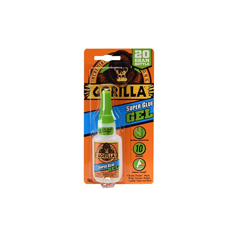 Gorilla Super Glue Gel, 20 gramos, 1 paquete