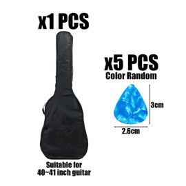 ZBHDEYG 1 Piece Guitar Bag, 5 Pieces Guitar Picks, Guitar Performance Bag, Acoustic Guitar Bag, Waterproof Guitar Bag, Guitar Protective Bag, black, Modern