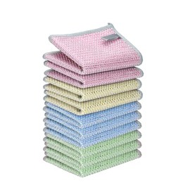 10PCS Upgrade Wire Dishwashing Rag, Non-Scratch, Wet and Dry, Double Layer, Multipurpose Wire Dishwashing Rags for Kitchen, Sinks, Cookware, Stove, Easy Rinsing, Reusable