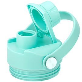 Bluwing Replacement Lid for Yeti Rambler Water Bottle 18 26 36 64 oz and Jr. 12 oz Kids Bottle, Spout Lids with Flexible Handle for YETI Rambler Bottle, BPA Free（Teal）