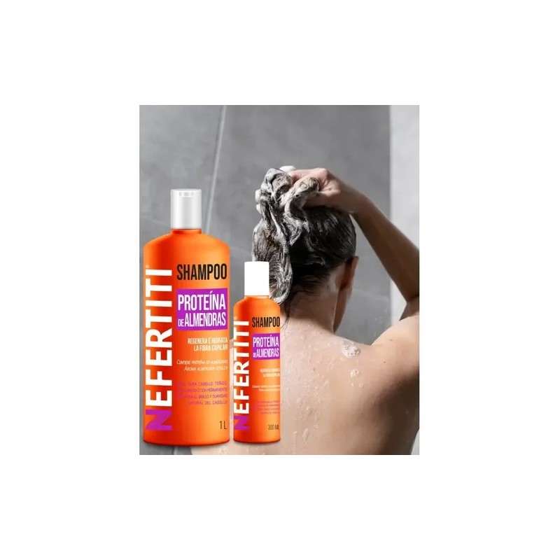 Shampoo Para Cabello Con Almendra Sin Parabenos 1l Nefertiti
