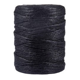 Rayher 4200301 Jute Twine 3Ply, Jute String for Craft, Floristry and Decorations, Diameter 3.5 mm, Length 280 m, black